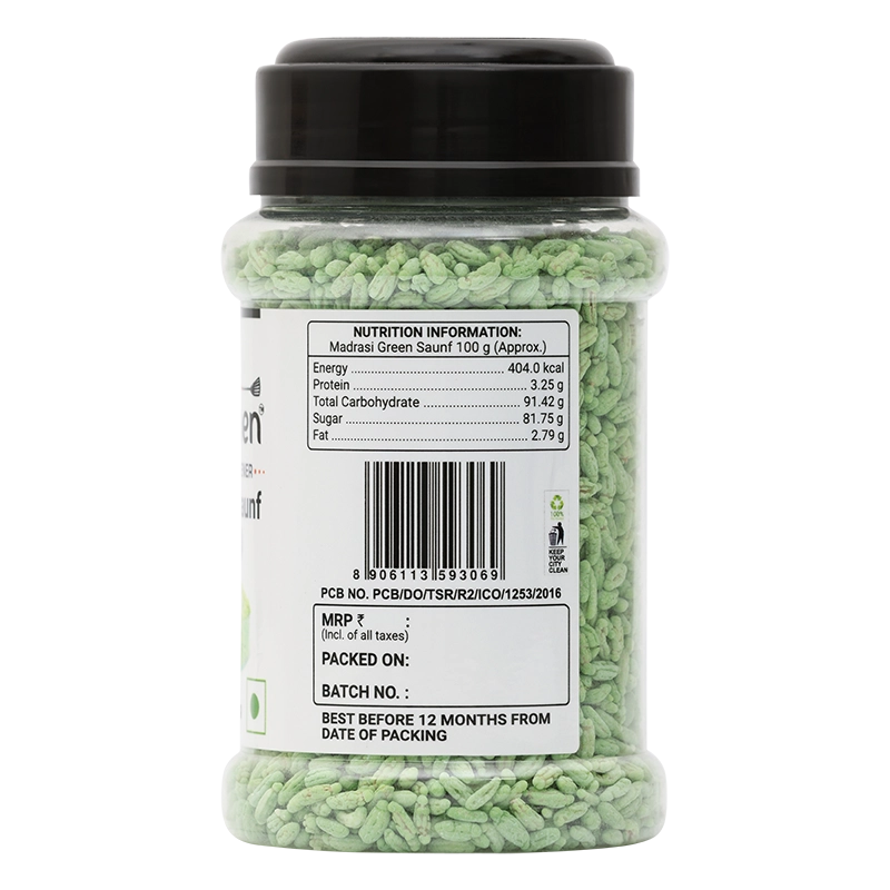 Indian Kitchen Madrasi Green Saunf 200g Indian Kitchen Madrasi Green Saunf 200g - Indian Kitchen